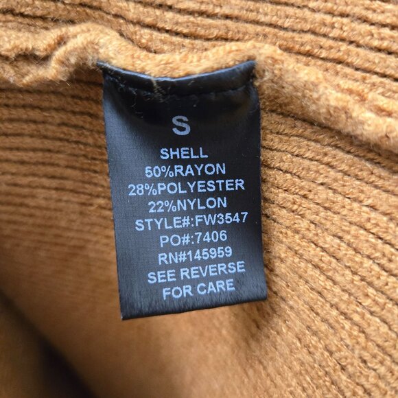 Dress Forum Sweater Womens Small Black Tan Colorblock Stripes Minimalist Casual - Picture 4 of 8